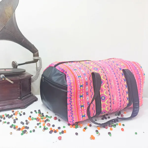 Boho jumbo duffle bag lakshya bags