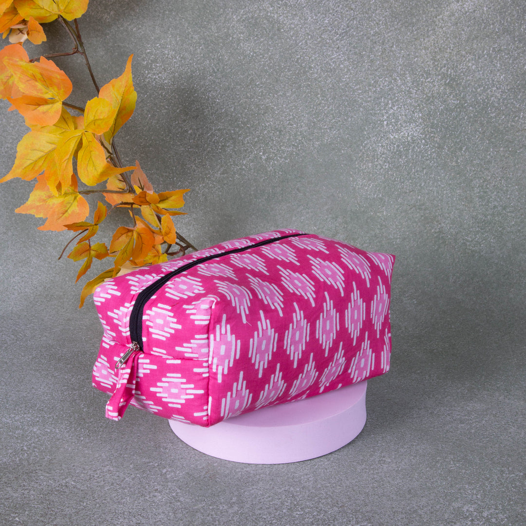 Vanity Pouch Peach Colour Design.