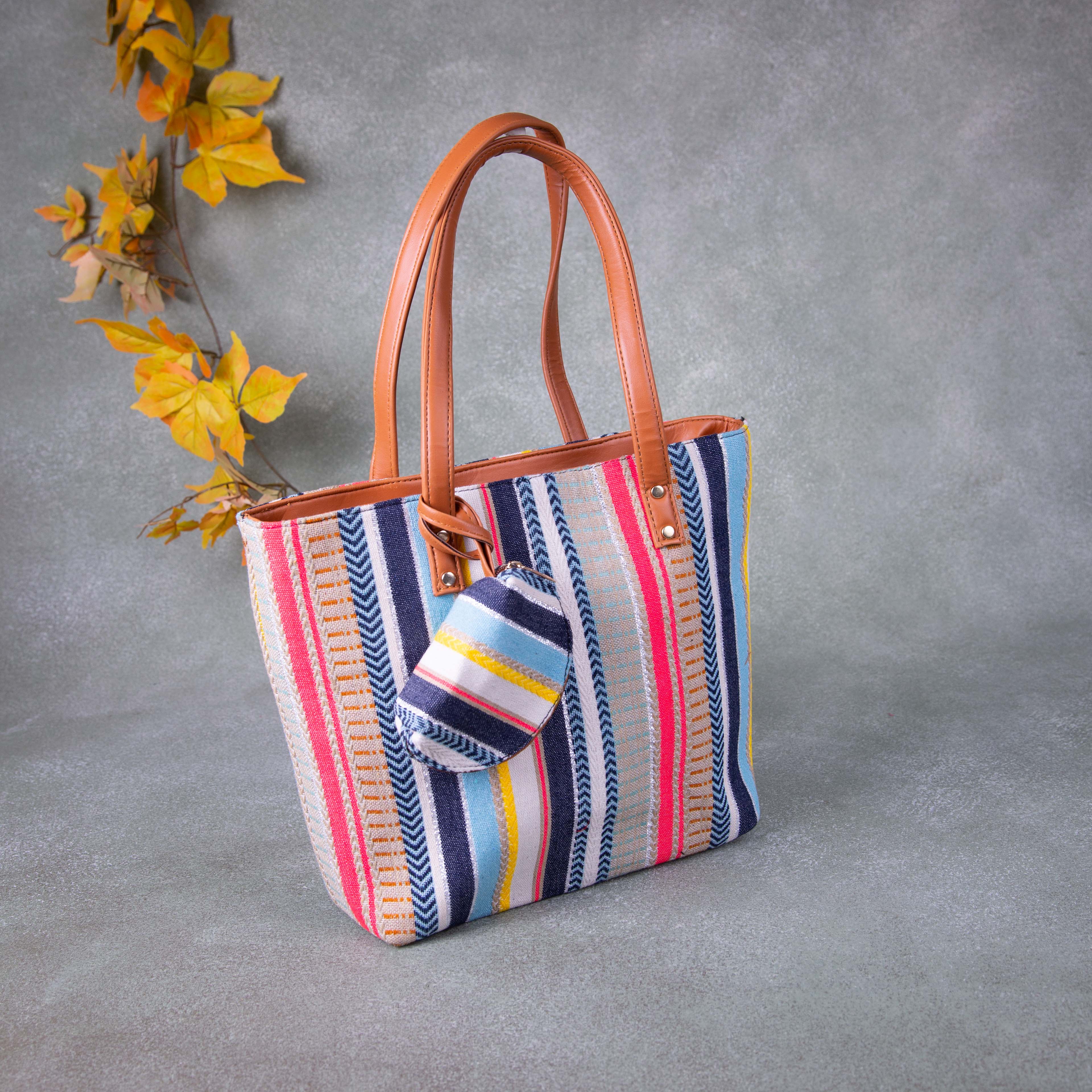 Blue + Pink Grip Tote main image 0