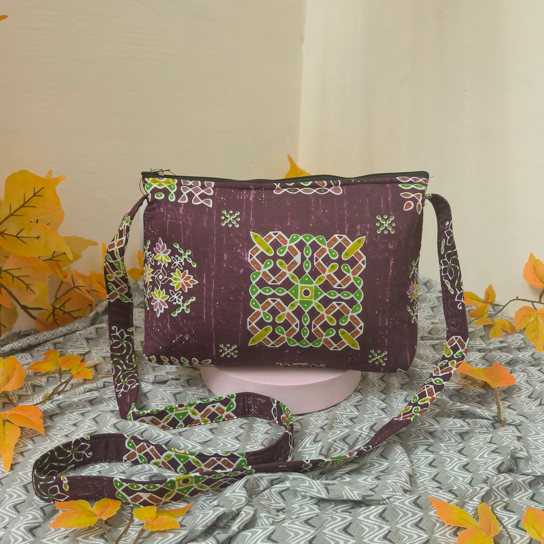 Bristlefront Everyday sling Purple Color With Graphic Prints Design