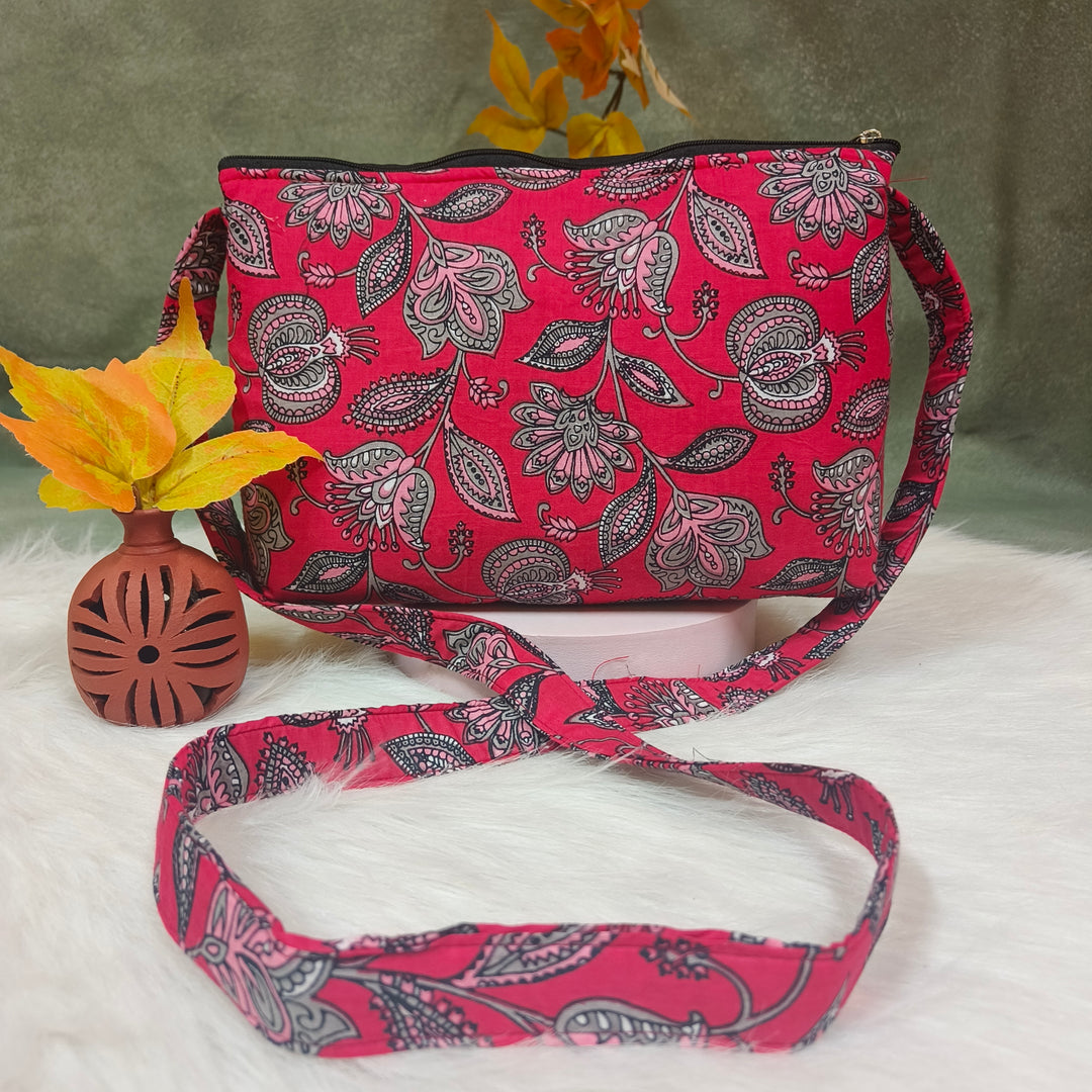 Bristlefront Everyday sling red with flower print