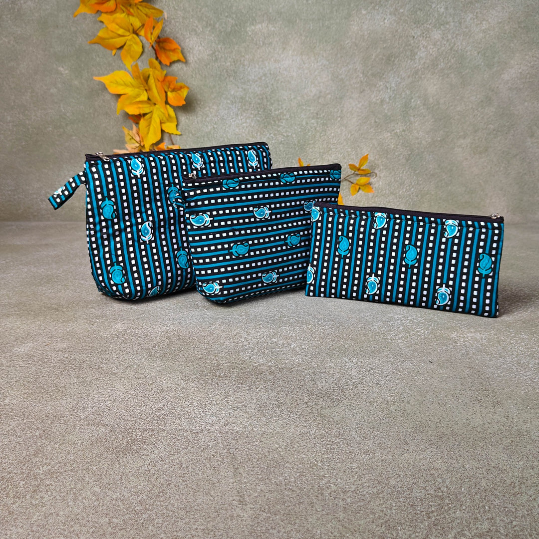 Pouch Buddies Green Hairline Prints