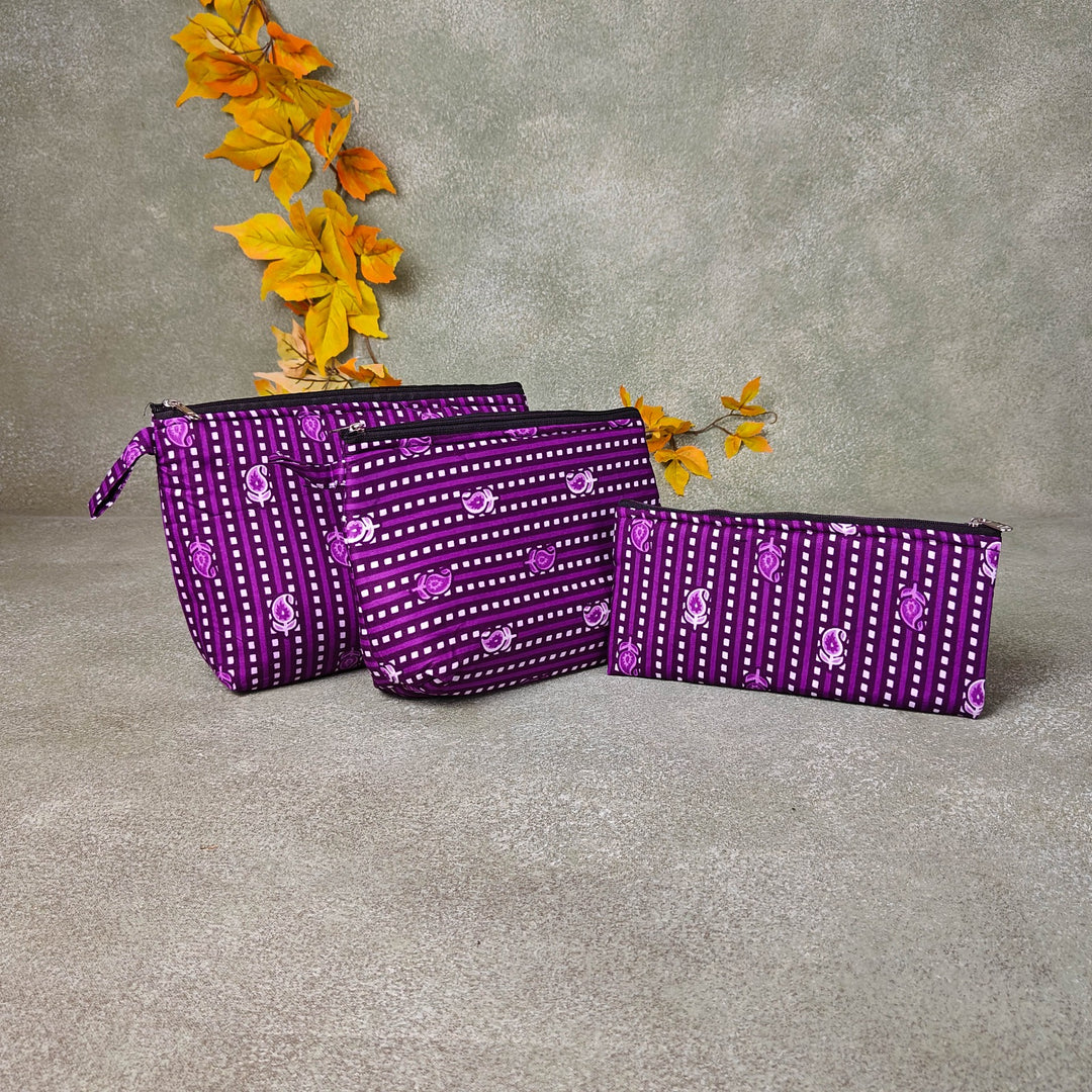 Pouch Buddies Violet Hairline Prints Design