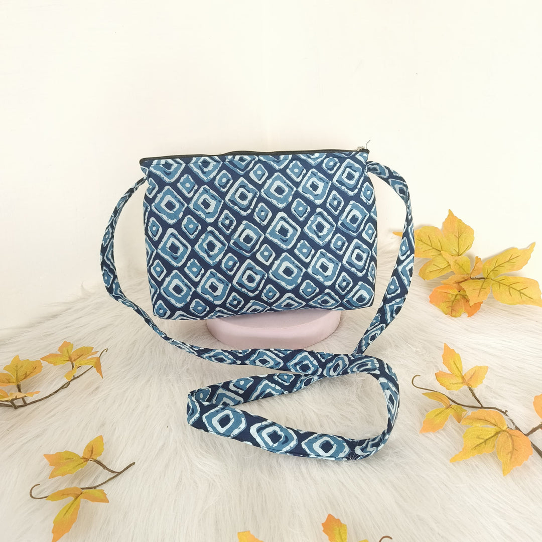 Bristlefront Everday sling Blue Colour with White Small Diamond Design