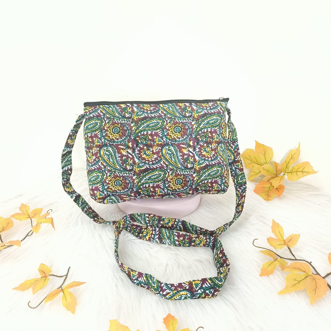 Bristlefront Everyday sling Green Colour Mango Prints.