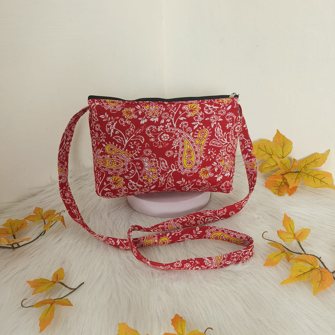 Bristlefront Everyday sling Red Colour with Mango Design.