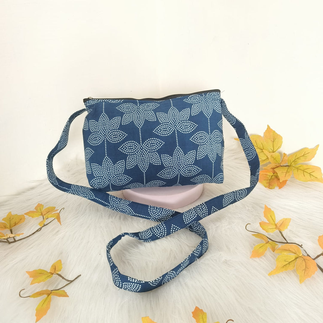 Bristlefront Everyday sling Blue Colour Floral Prints.