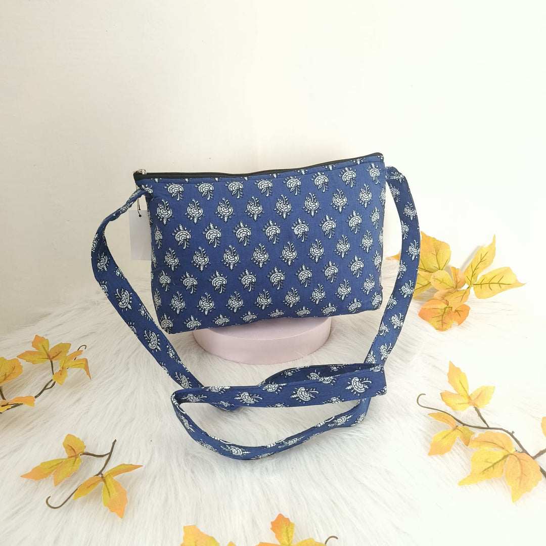 Bristlefront Everyday sling Blue With Small Flower Design