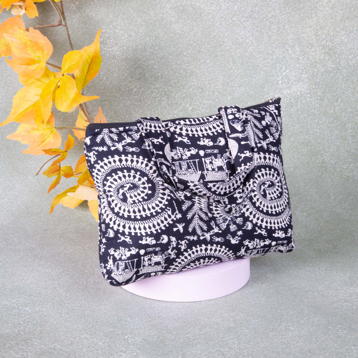 Bristlefront everyday handy bags Black Colour Tribal Prints