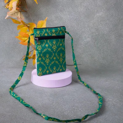 Daily Sling Green with Yellow Prints.