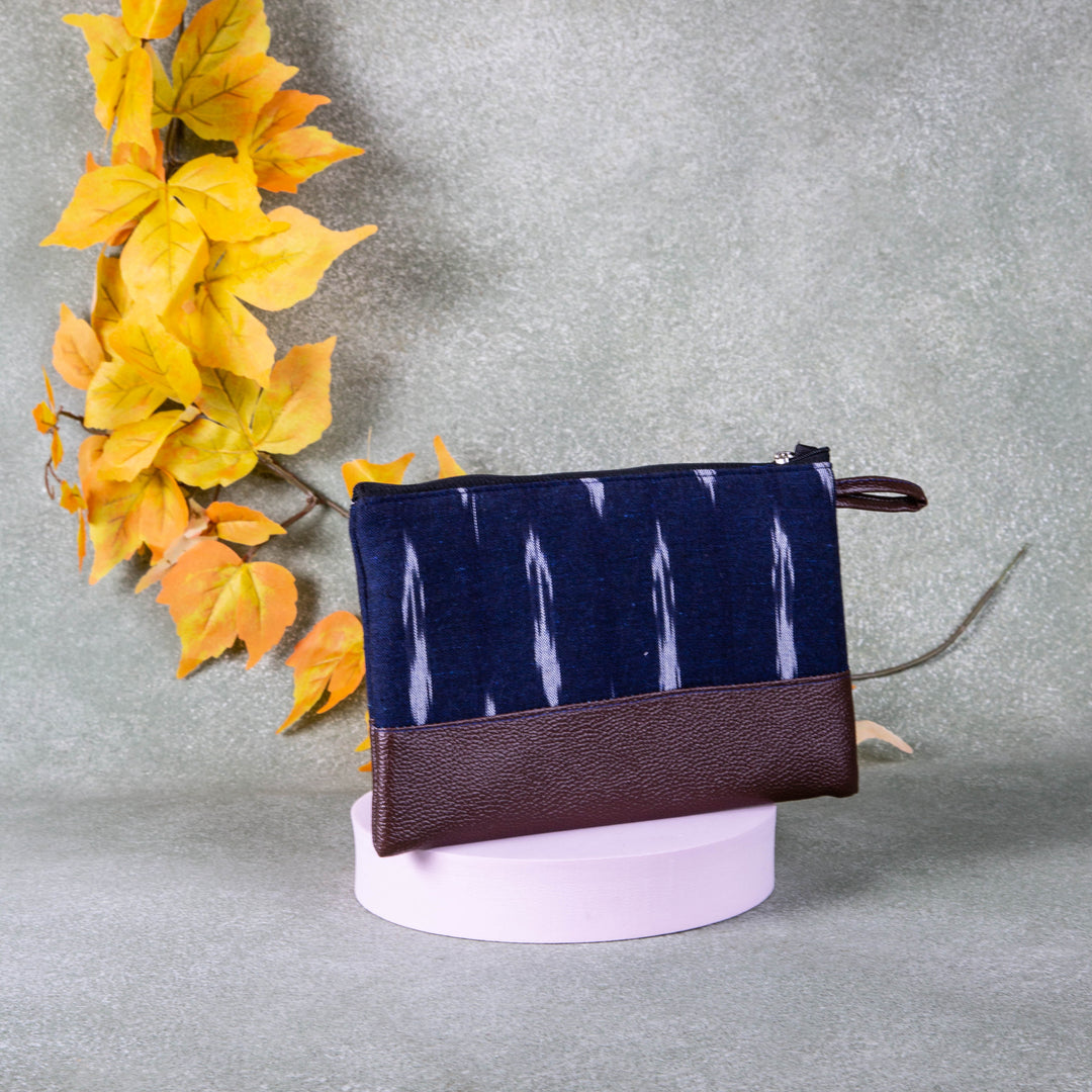 Sarus Crane Classic Purse Navy Blue Colour.