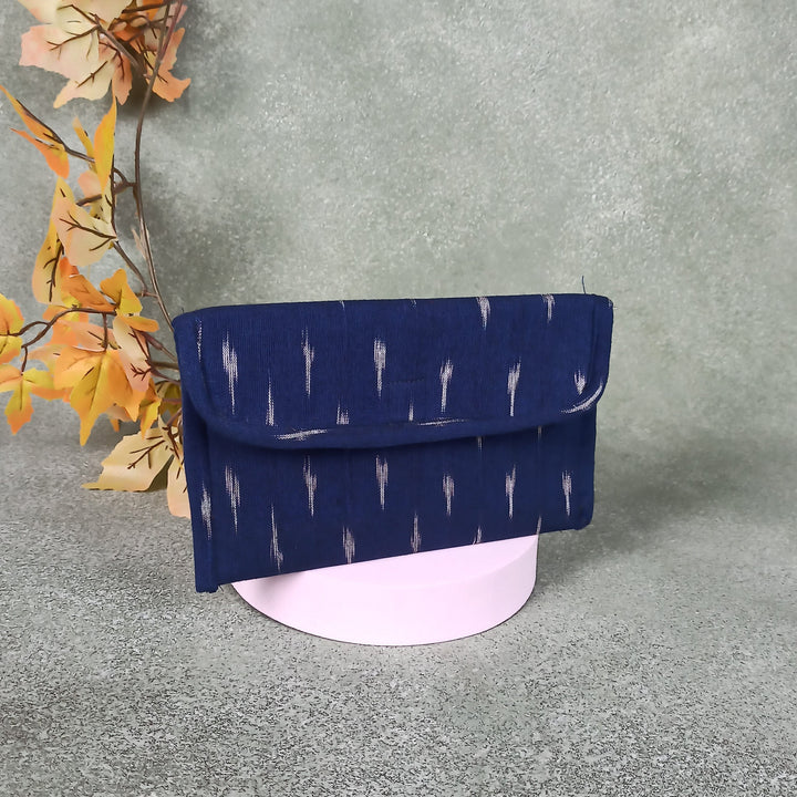 Ikat Clutch Blue Colour Design.