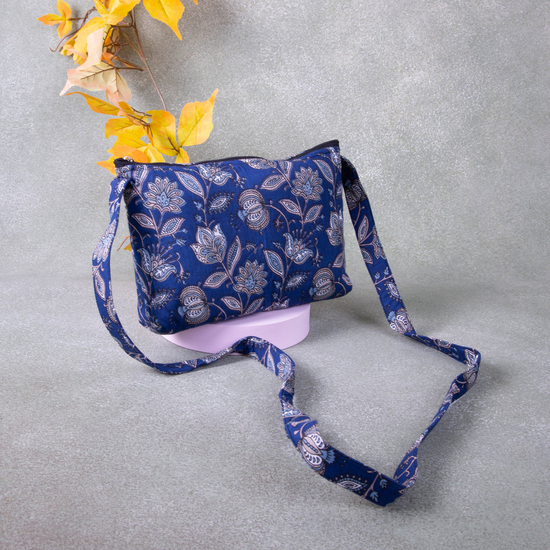 Bristlefront Everday sling Blue Colour with Grey Colour with Flower Design.