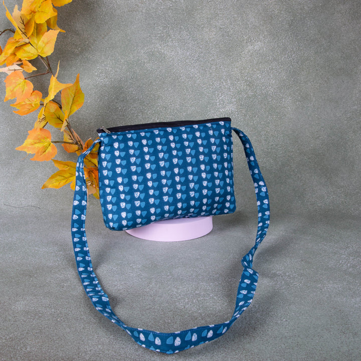 Bristlefront Everday sling Blue With White Dots Design