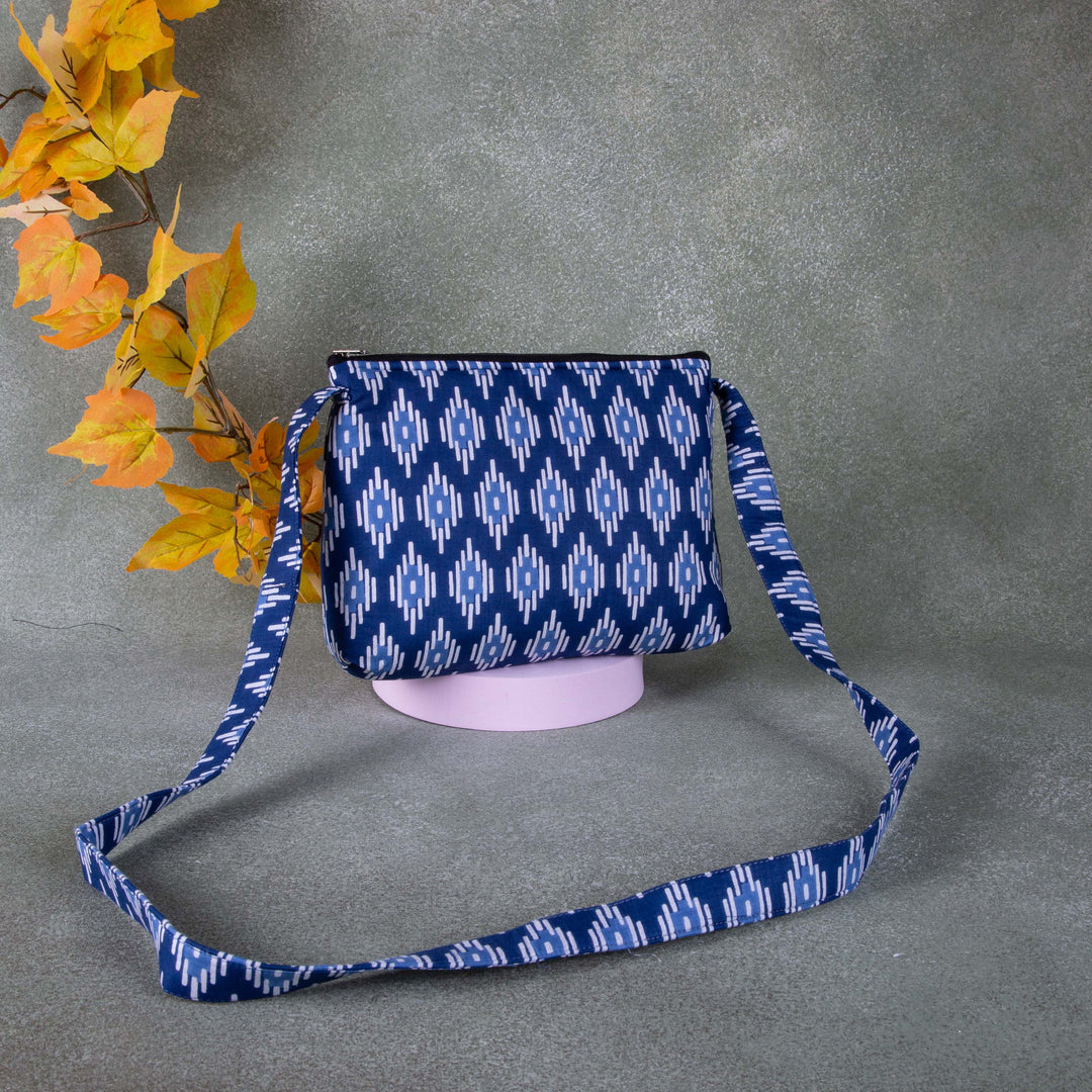 Bristlefront Everday sling Blue with White Prints Design