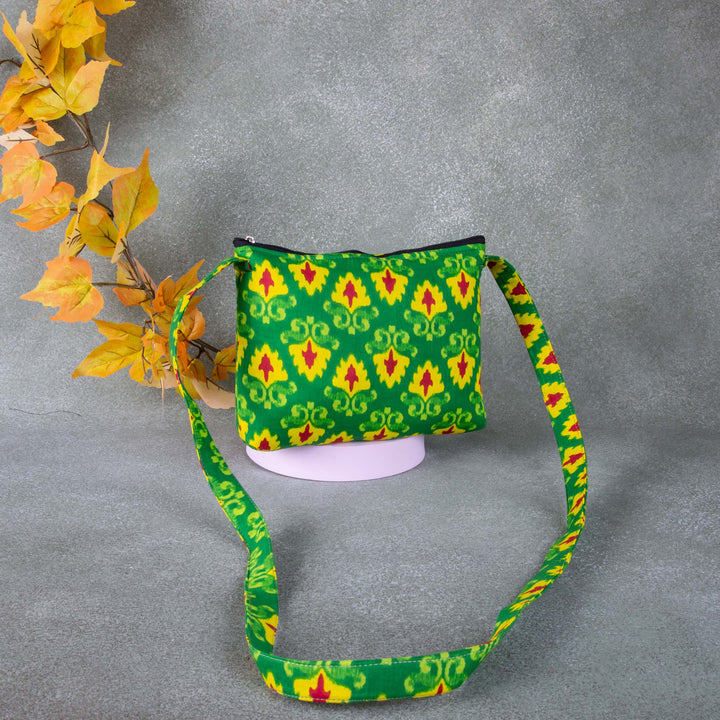 Bristlefront Everday sling Green With Yellow Flower Design