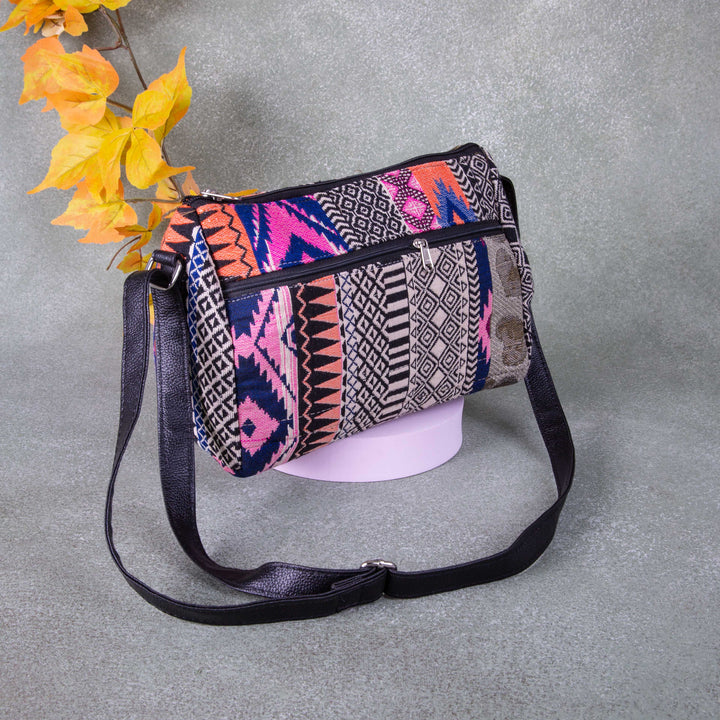 Lifestyle sling Black with Pink Color Boho