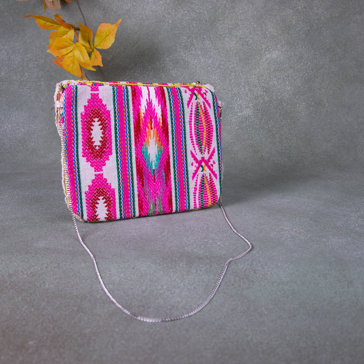 Boho beaded bags - Pink Colour Prints (Big )