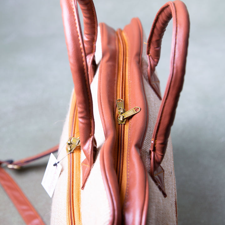 Unisex Laptop shoulder bags Brown with Sandal Colour.