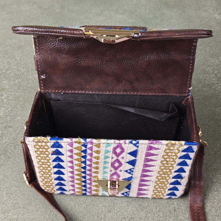 Cuboid Case Sling bags with Chevron Prints