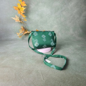 Bristlefront Everyday sling Dark Green with White Floral Graphic Prints Design