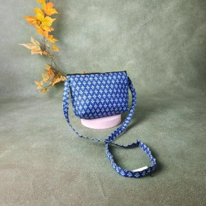 Bristlefront Everyday sling Blue with White Graphic Prints Design