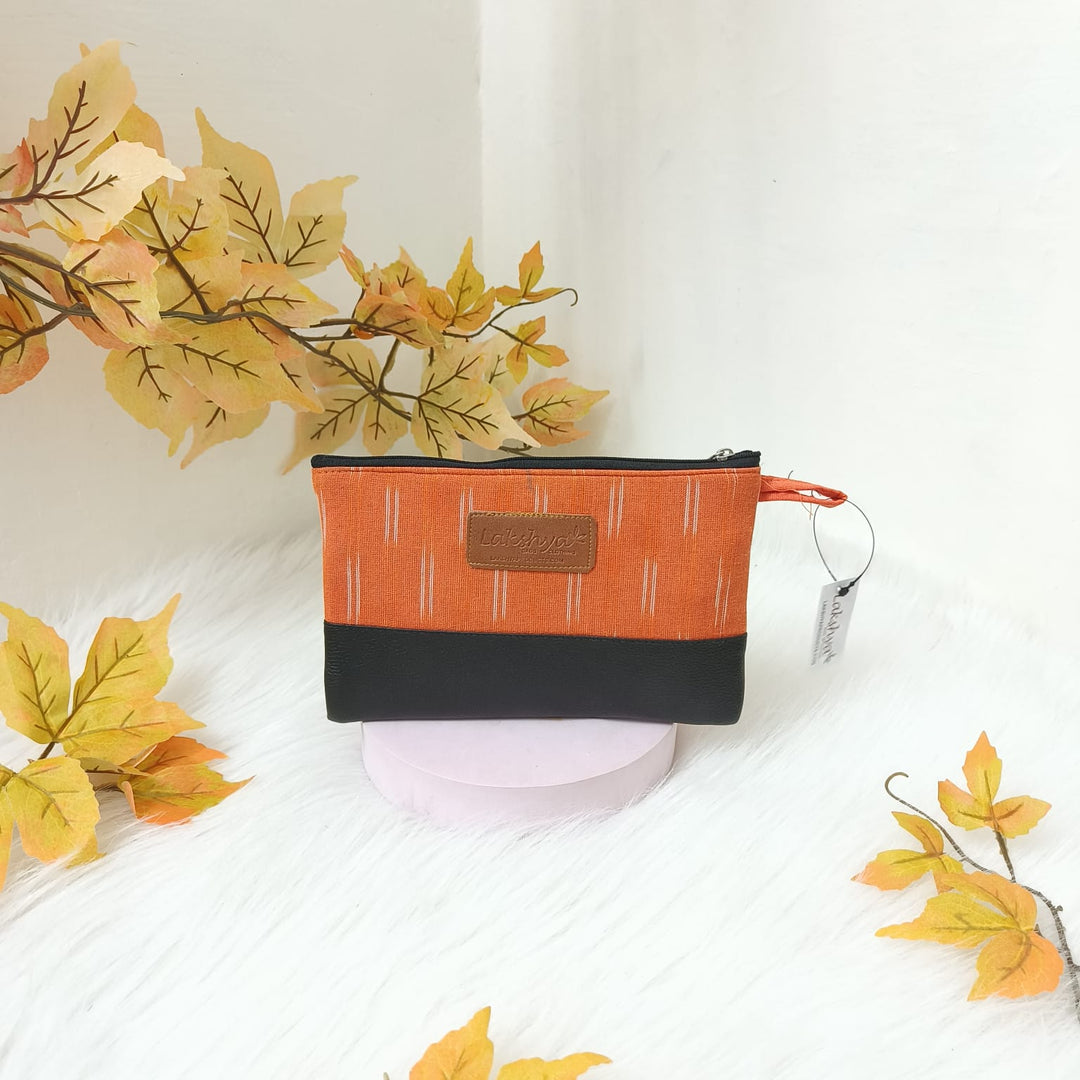 Sarus Crane Classic Purse Orange with White Colour.