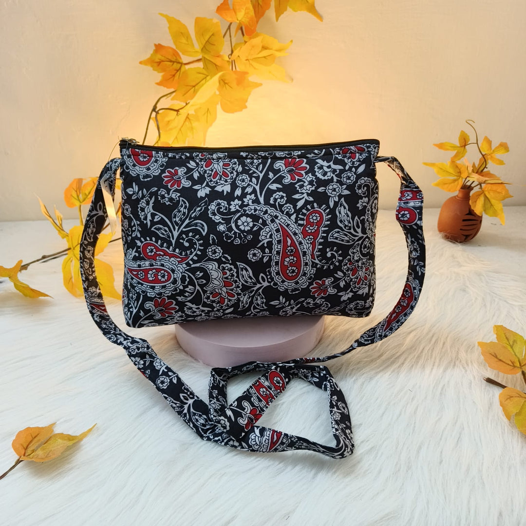 Bristlefront Everyday sling Black with Red Mango Design.