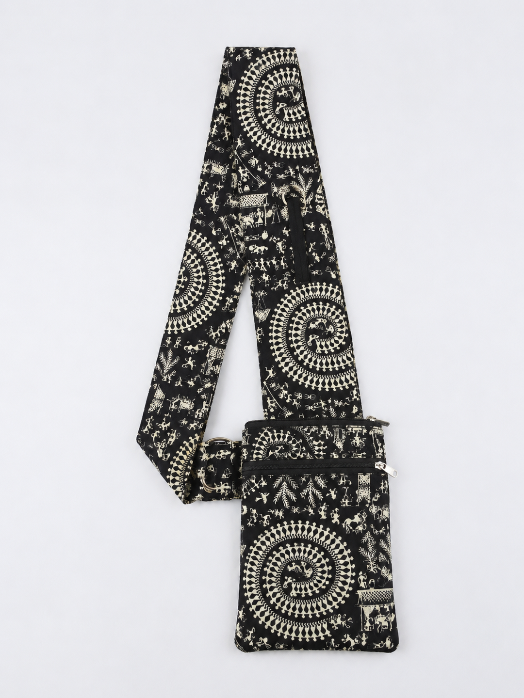 Pilgrim Bag - Black with tribal print