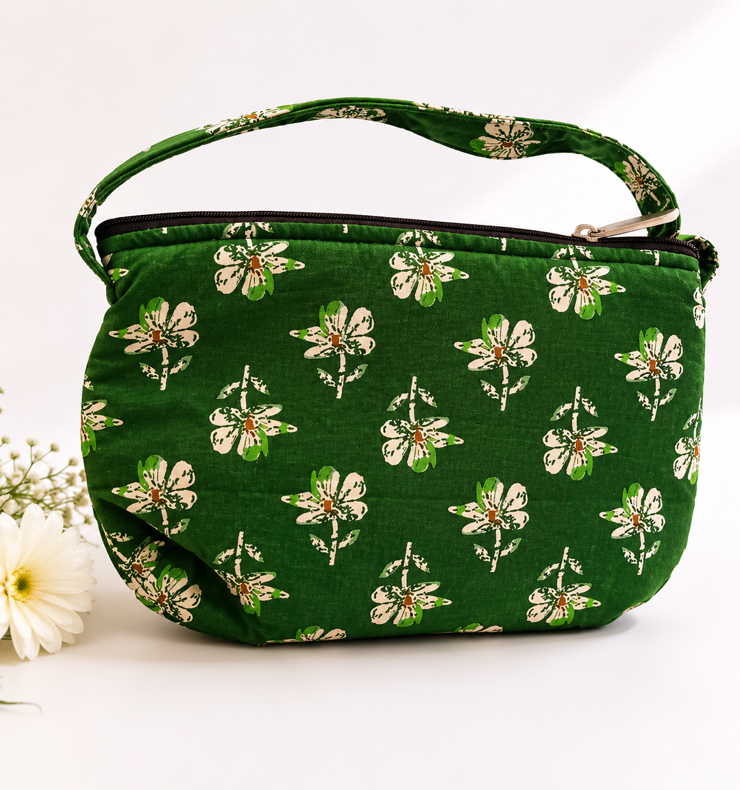Bristlefront Everyday green with flower print