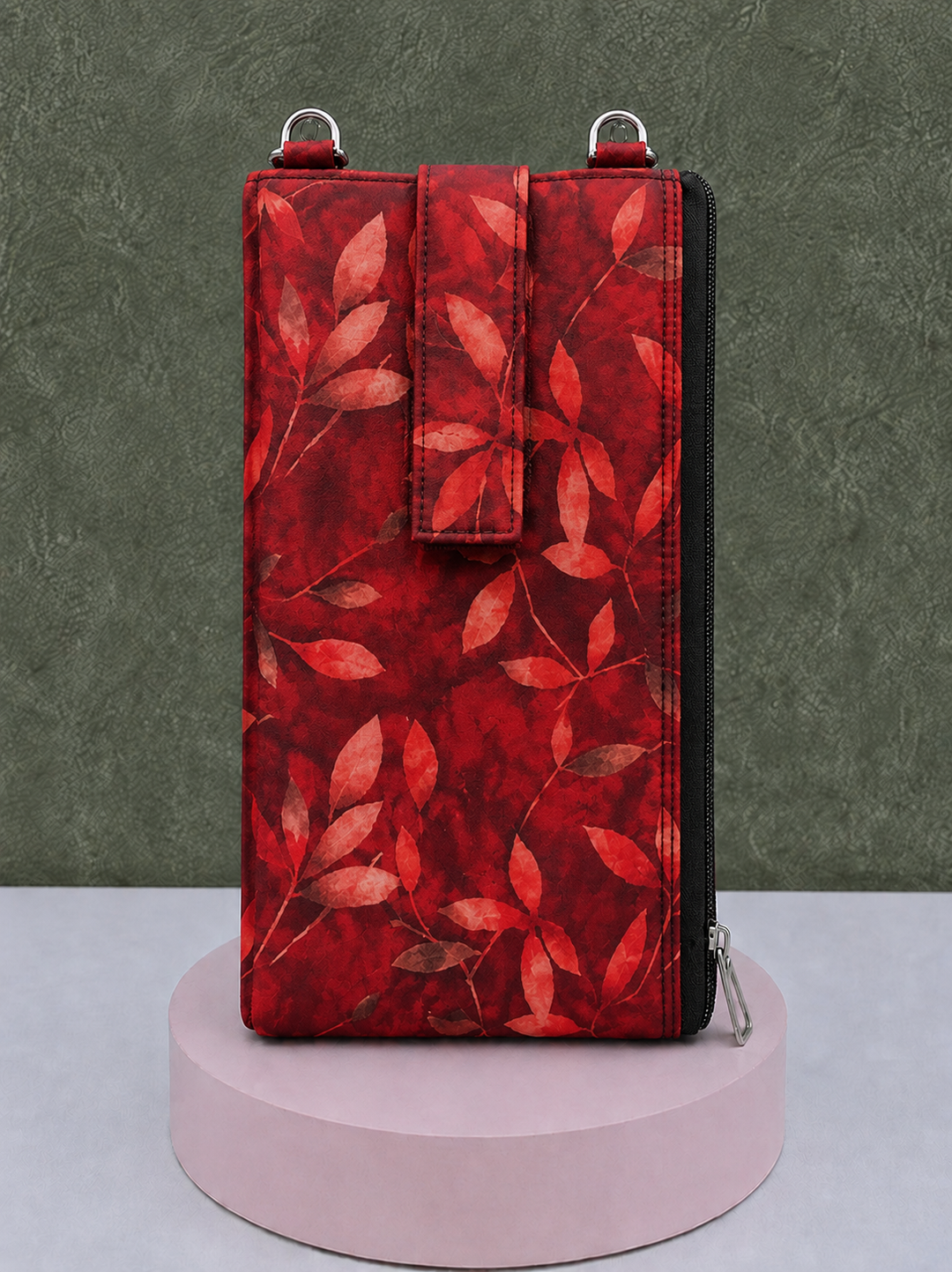 Wallet Cum Sling -Red Floral