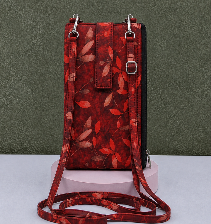 Wallet Cum Sling -Red Floral