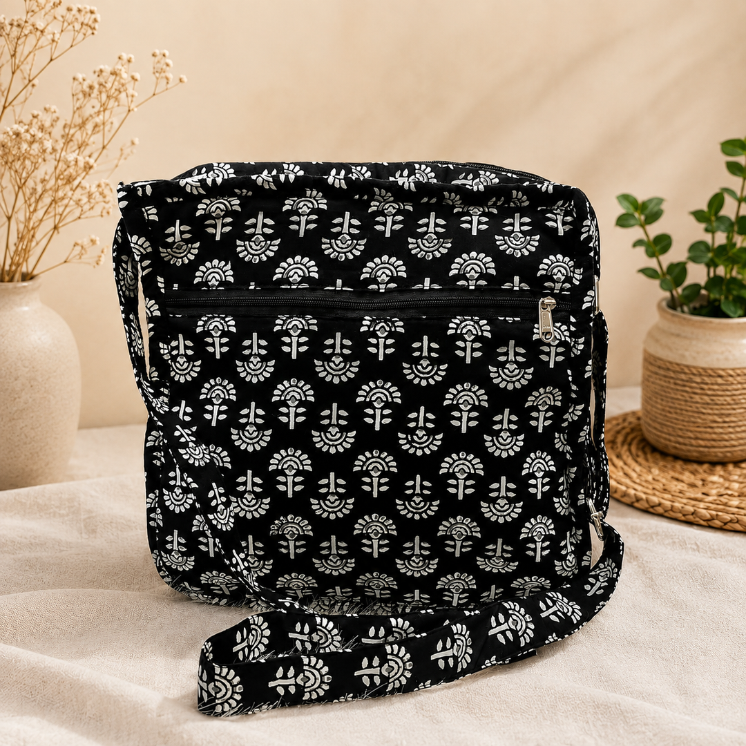Xtra Sling bag black Small floral