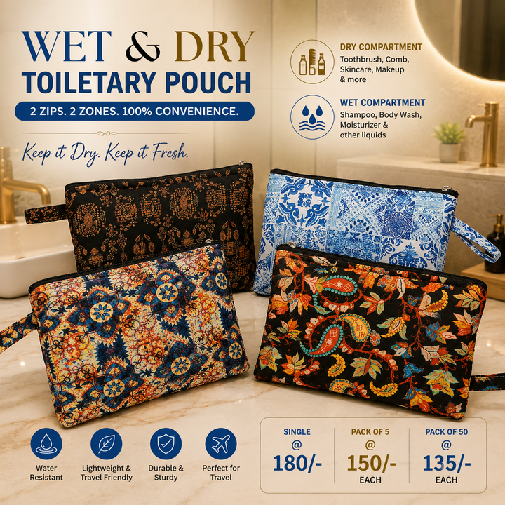 Wet and Dry Toiletry Pouch Bundle