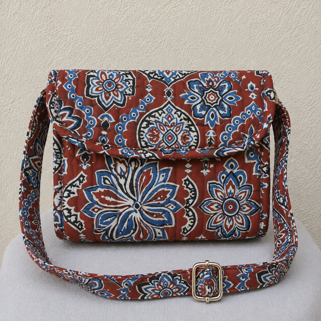 Multizipper Sling 4 Zips Red Rangoli