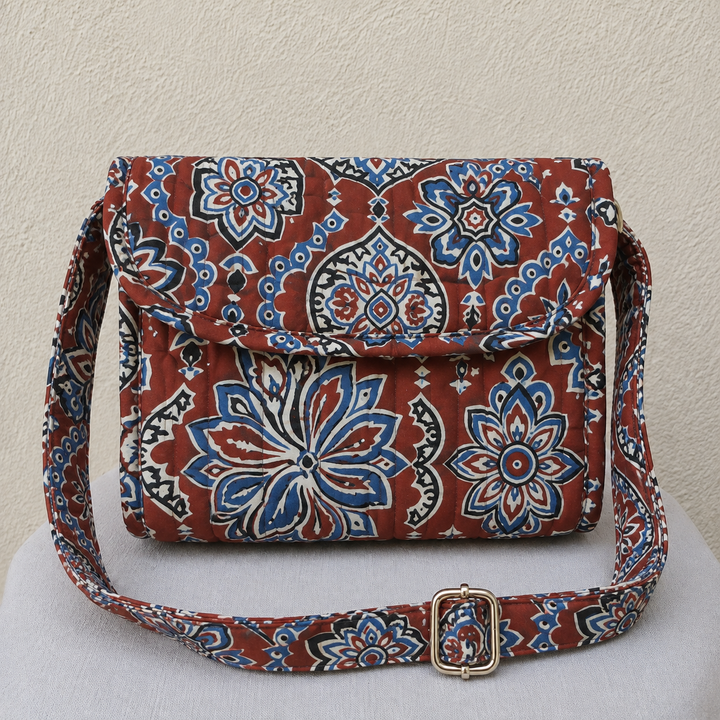 Multizipper Sling 4 Zips Red Rangoli