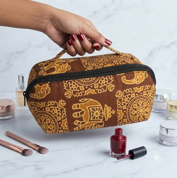 TABLE TOP VANITY - golden elephant motif