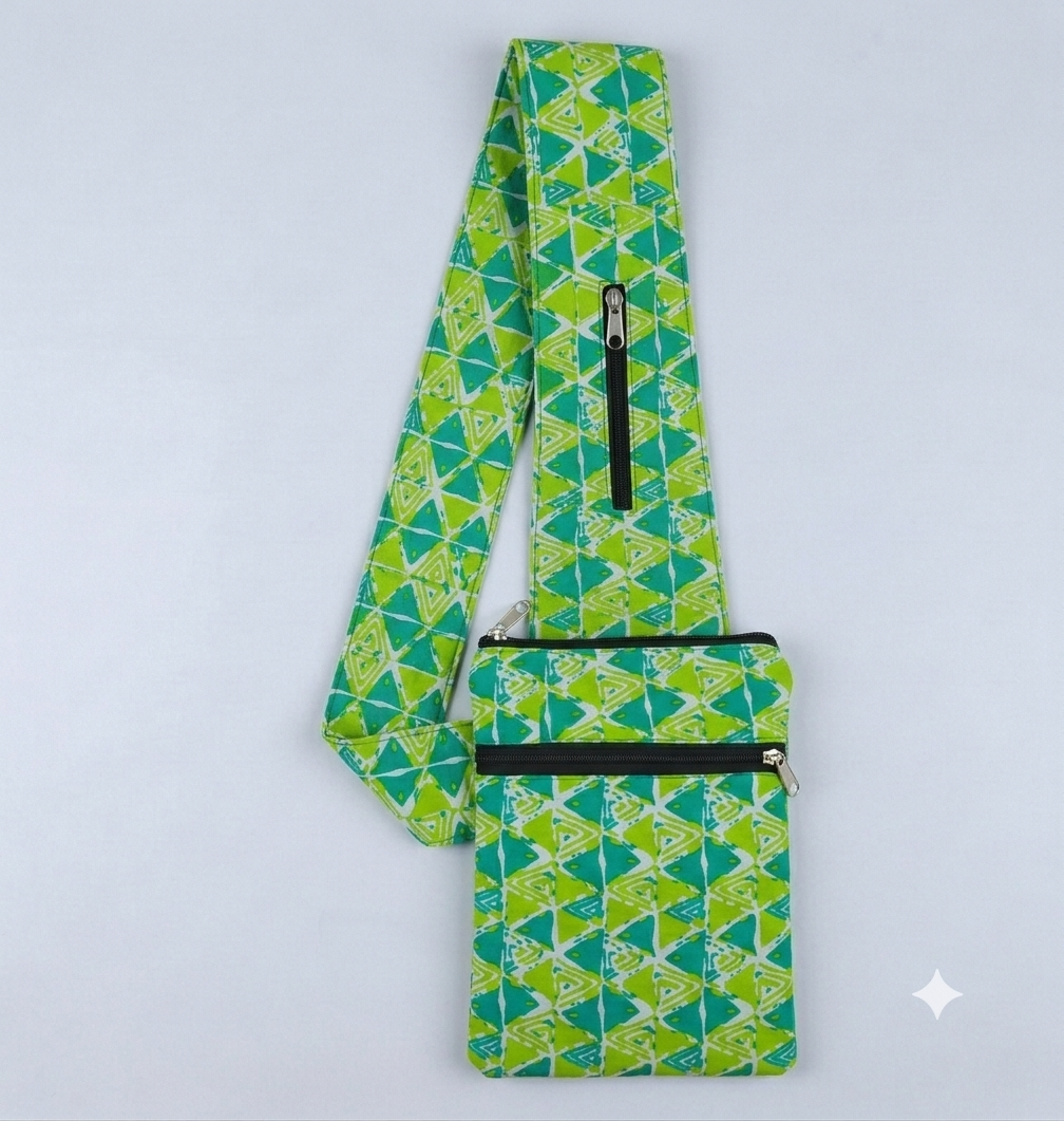 Pilgrim Bag - Green Triangle
