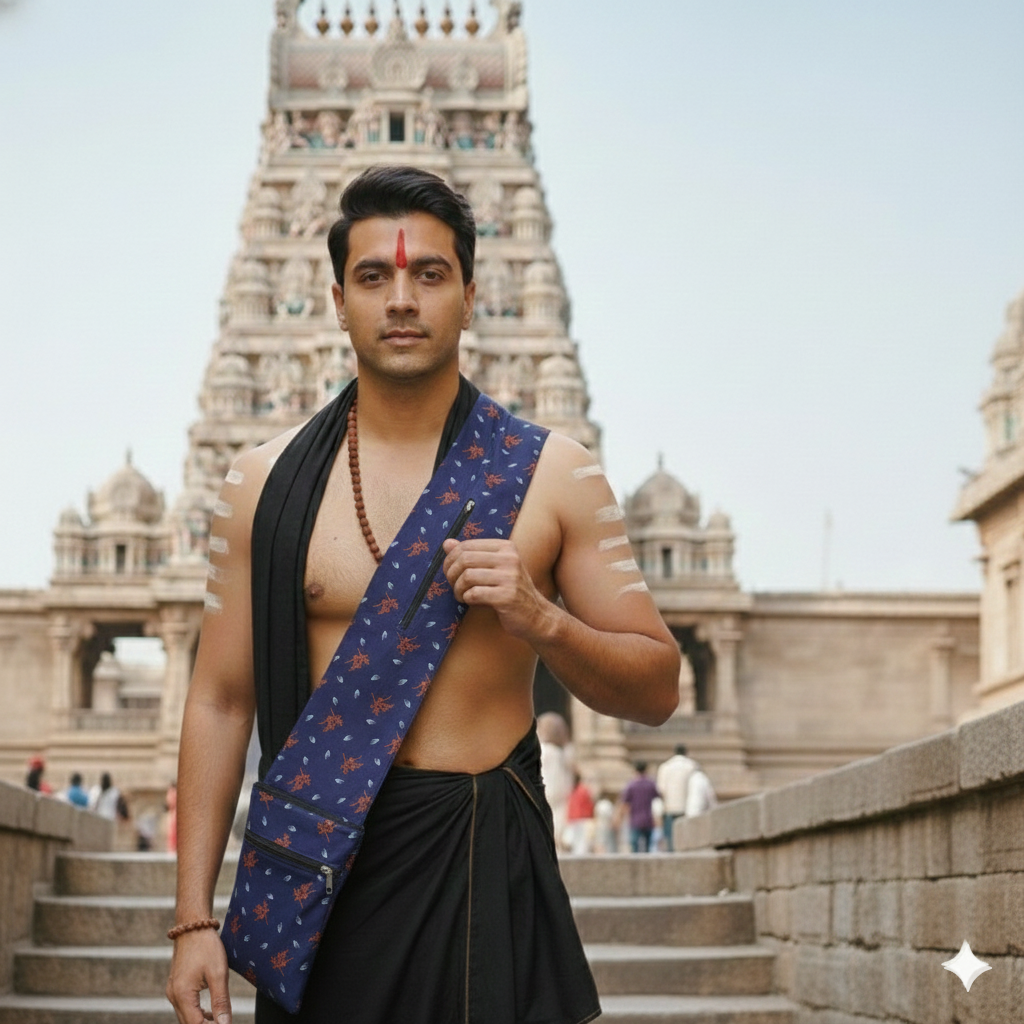 Pilgrim Bag -  Black with flower print