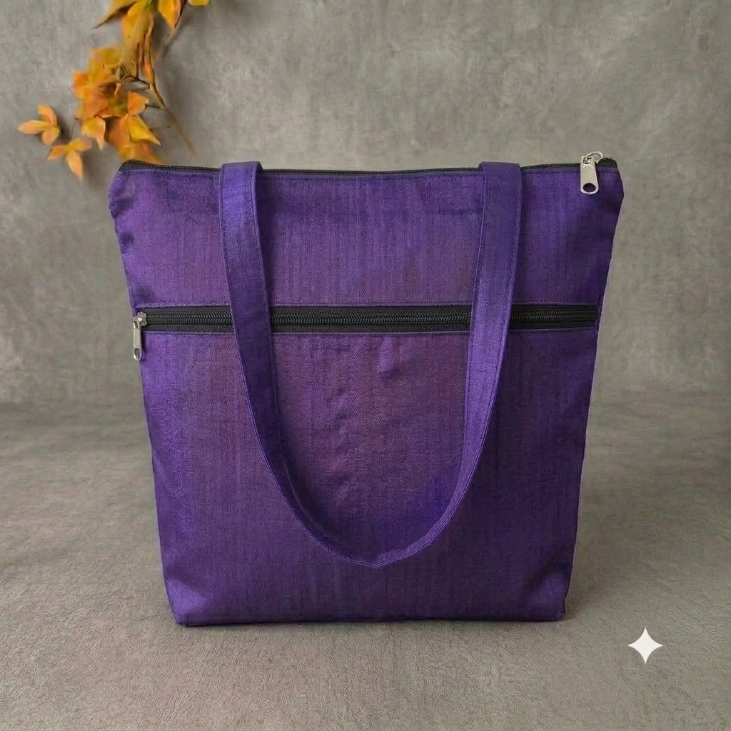 Bharanathyam Dancer Tote - Violet (Pre-order)