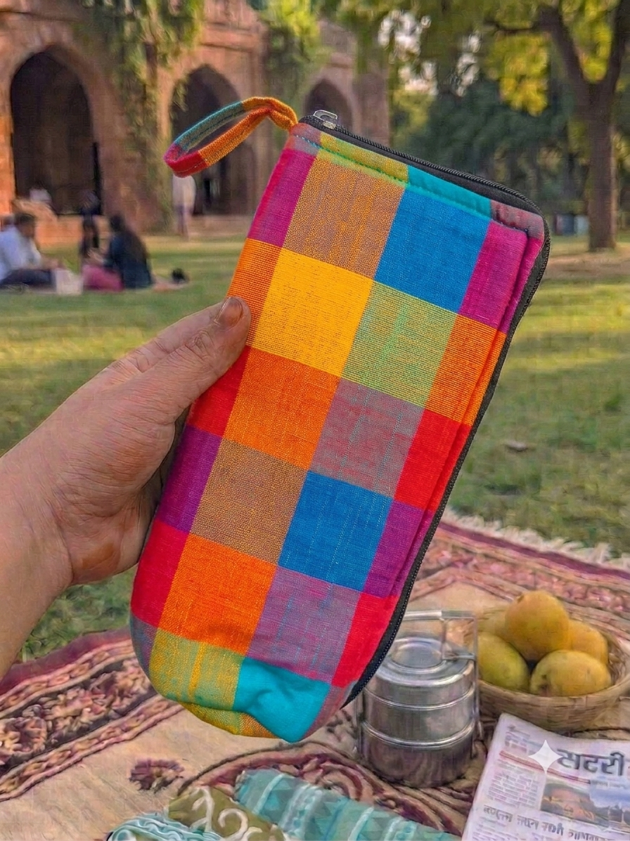 Travel Meal Kit - madras checks print