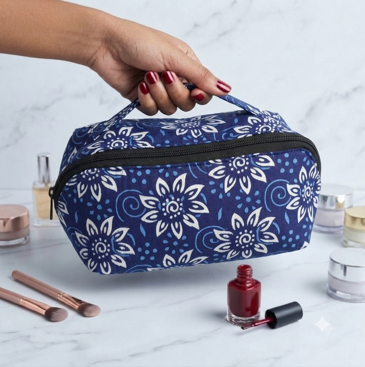 TABLE TOP VANITY - Indigo Floral print
