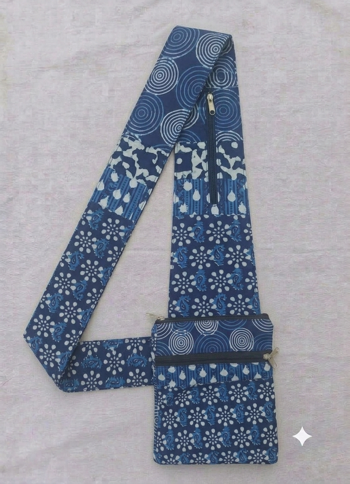 Pilgrim Bag - blue classy print