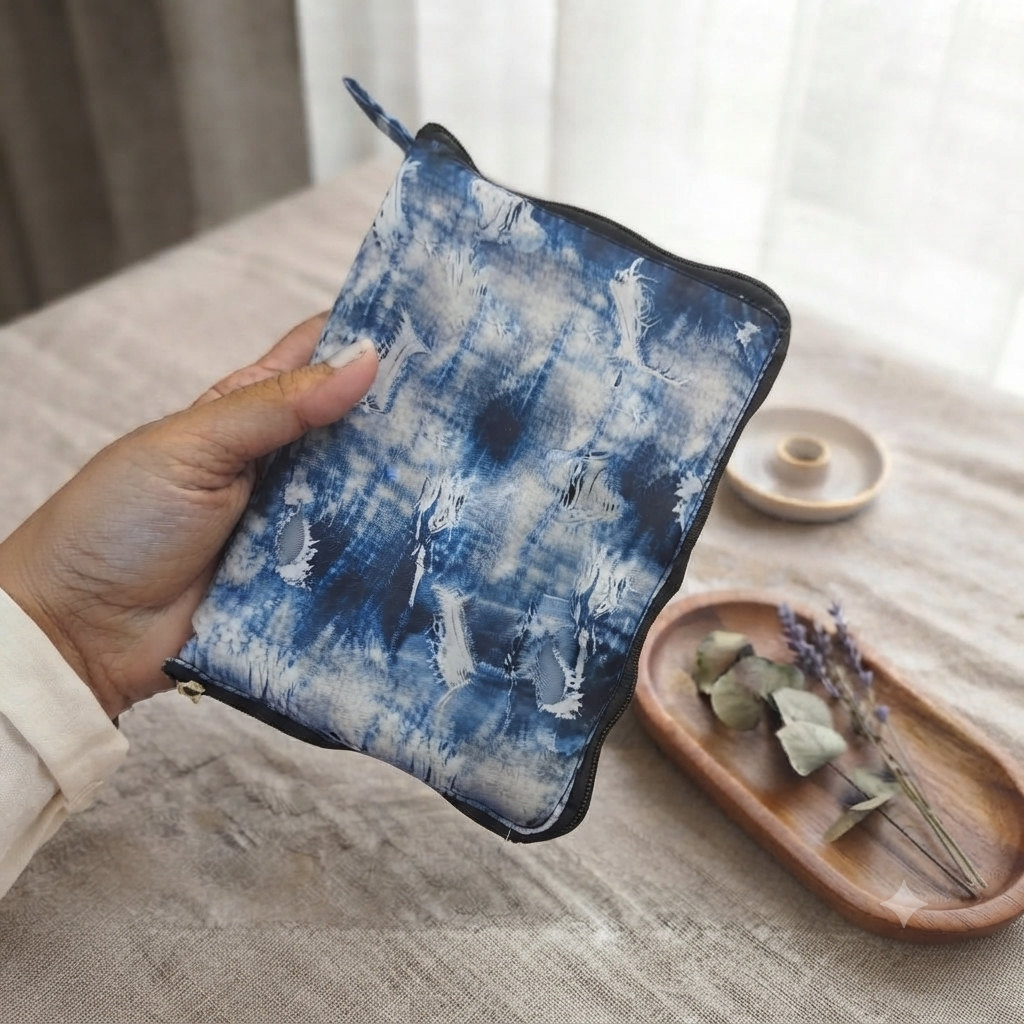 Girls Kit Pouch -  Indigo Mirage Print