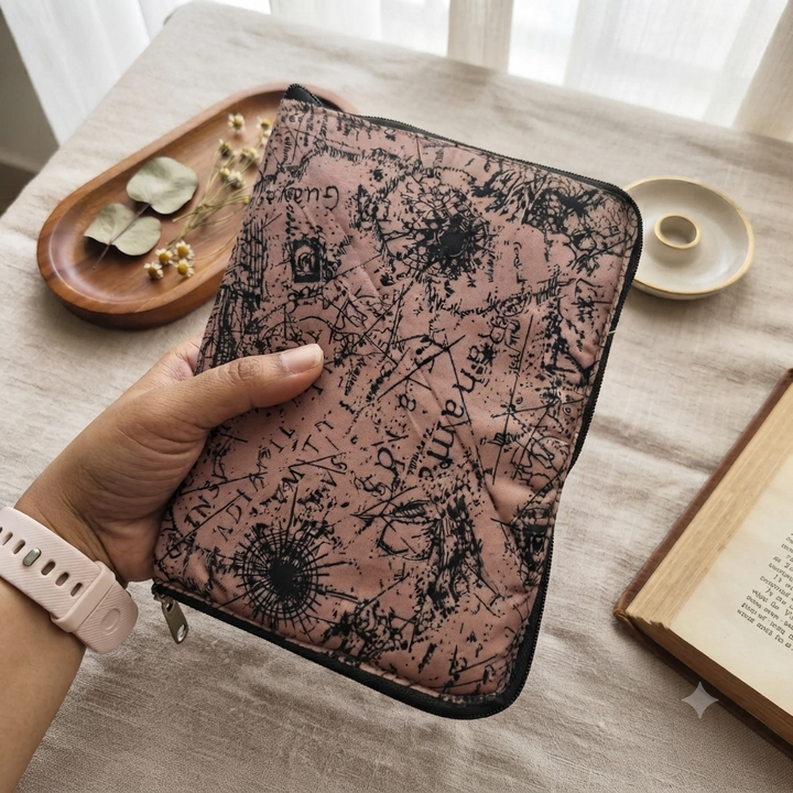Girls Kit Pouch - Brown Antique Map
