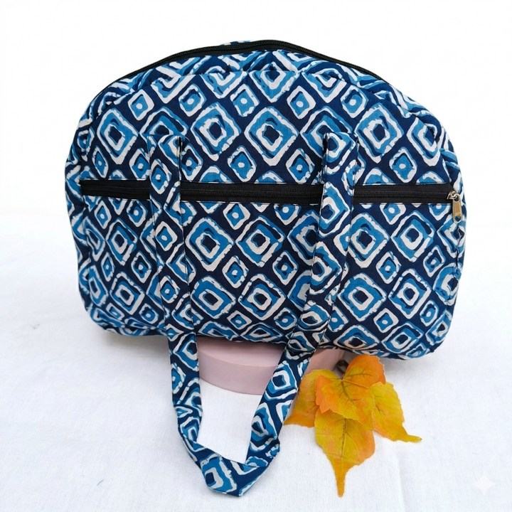Everyday Tote Dark Blue with White print