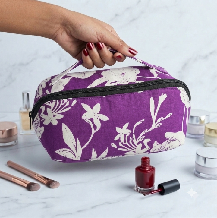 TABLE TOP VANITY - purple with blossom