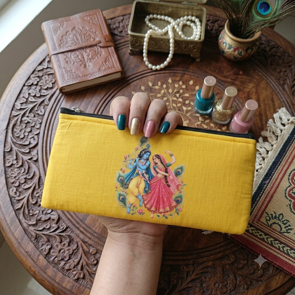 Radhe Krishna Purses - Yellow