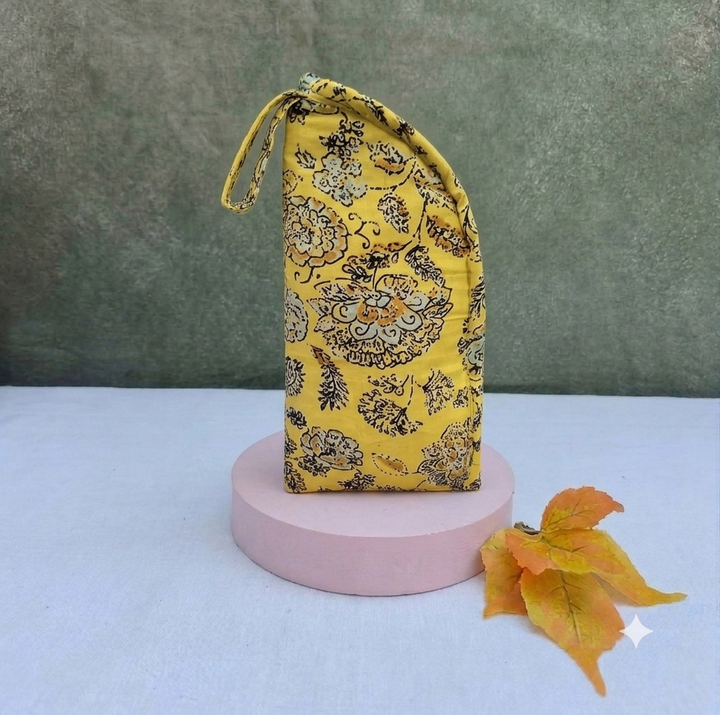 Phone Holder - Yellow Heritage Block Print