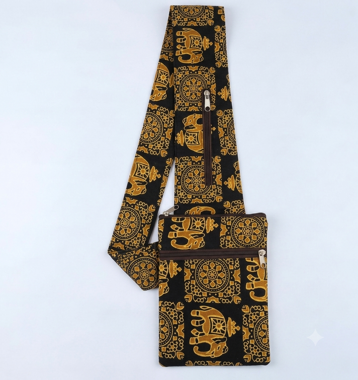 Pilgrim Bag - traditional elephant and mandala print